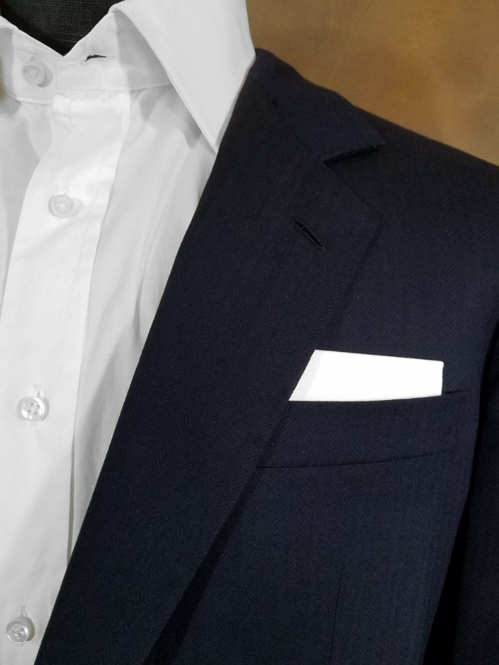 NEW White 100% Cotton Single Pre-Folded Pocket Square Handkerchief Insert - Picture 7 of 7